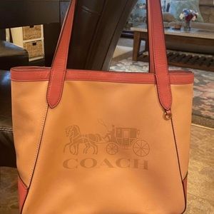 Coach leather tote.